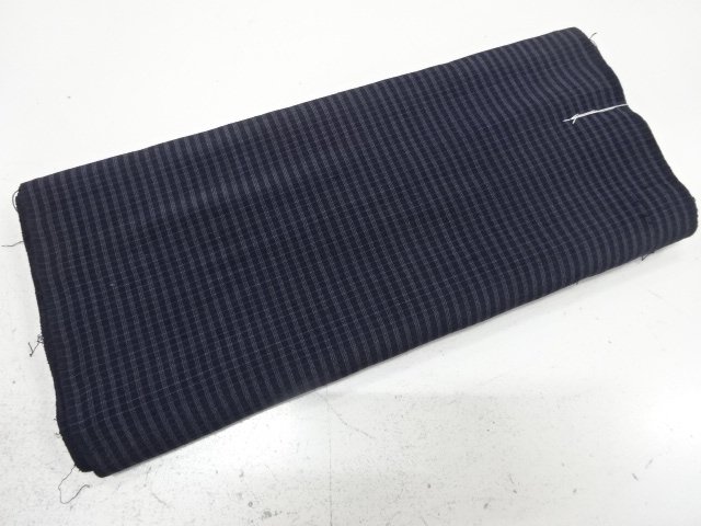 アンティーク　格子模様織り出し　着物洗い張り